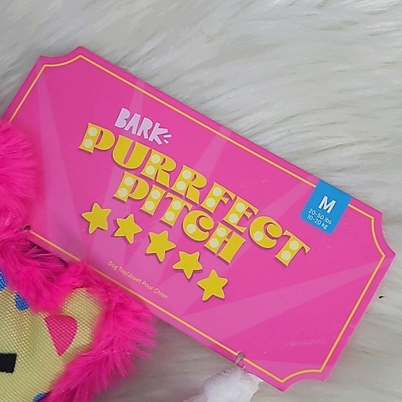 🆕️NWT BARK Purrfect Pitch Cat Bowling Pin Plush Toy & Tennis Ball Medium Dog - Picture 10 of 13